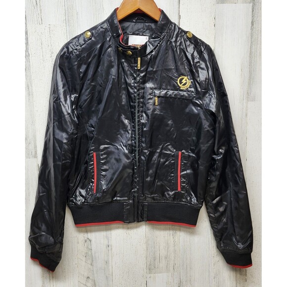 Southpole Jacket Women Large Black Cropped Embroidered Logo Y2k - Picture 1 of 12